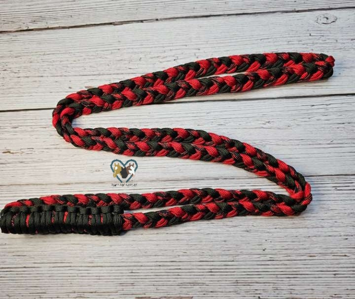 Red, Black and White Patterned Lead Rope – Reins for Rescues