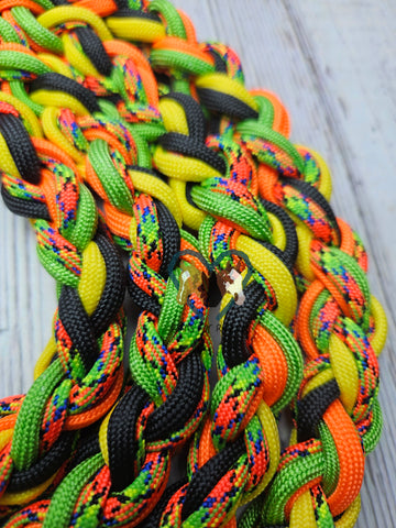 Neon Yellow, Green, Black & Virus Lead Rope