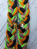 Lime Green, Orange, Black & Camo Adjustable Riding Reins