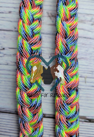 6 foot Light Stripes Adjustable Riding Reins