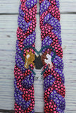 8 foot Hot Pink & Silver Diamonds Adjustable Riding Reins