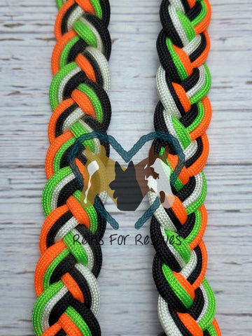 Lime Green, Orange, Black & White Wither Strap