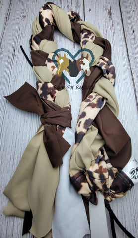 Cowhide, Brown & Tan Braided Tail Bag by Cactus Tails