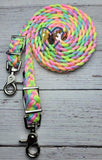 Pastel Rainbow Ombre Adjustable Riding Reins