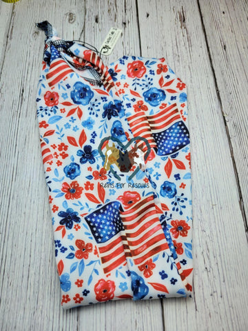 Patriotic Floral Tail Bag by Cactus Tails
