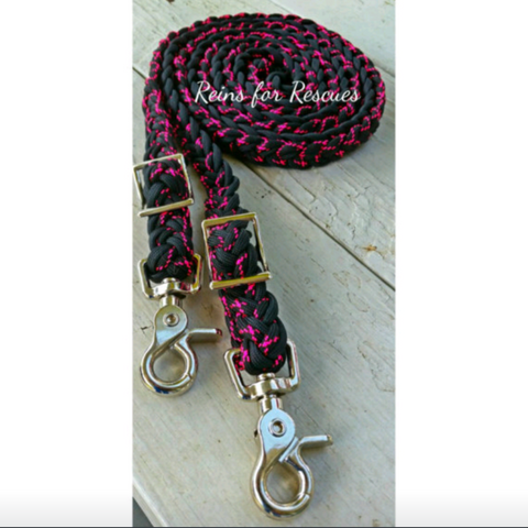Custom Adjustable Riding Reins, 3/4" width
