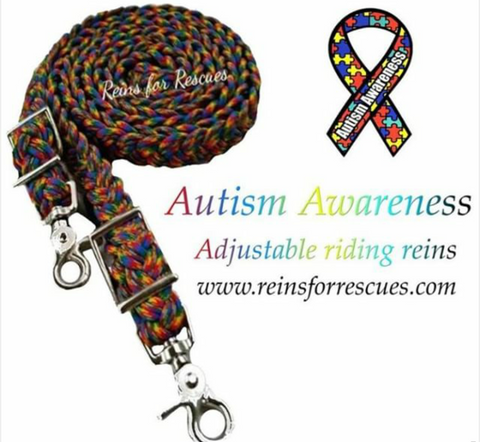 Autism Awareness Adjustable Riding Reins