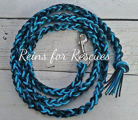 Teal, Turquoise & Black Lead Rope