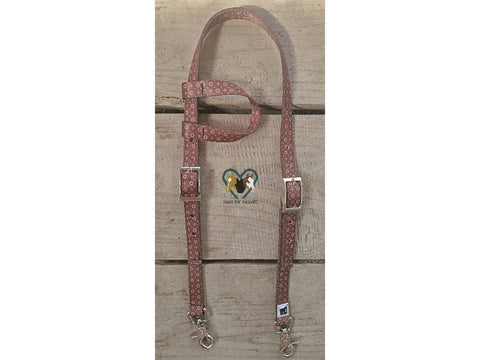 Brown Designer Inspired Nylon Headstall