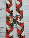 Cheetah, Red & White Adjustable Riding Reins