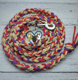 Purple, Red & Tan Lead Rope