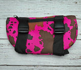 Pink Cowhide Saddle Pouch