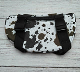 Cow Print Saddle Pouch
