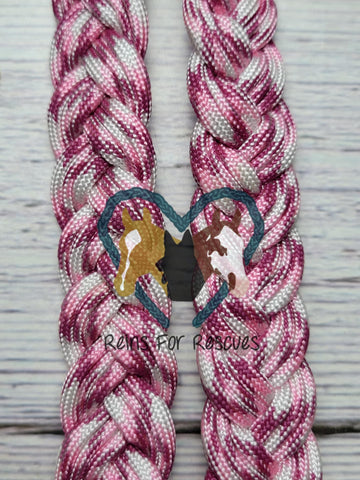 Breast Cancer Awareness Adjustable Riding Reins