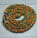 Tri-Camo, OD Green, Tan & Orange Lead Rope