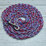 Purple, Burgundy with Pink Diamonds Lead Rope