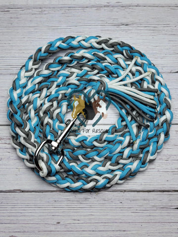 Turquoise, Gray & White Lead Rope
