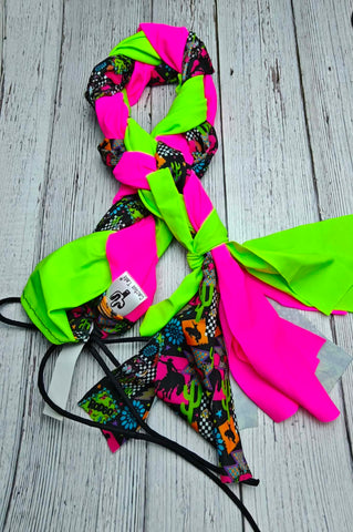 Neon Rodeo, Hot Pink & Neon Green Tail Bag