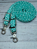 Seafoam & White Adjustable Reins