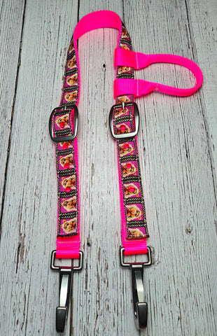 Hot Pink w/Miss Piggy One-Ear Horse Headstall