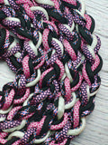 Pink Diamonds with Black & White Lead Rope