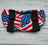American Flag Saddle Pouch
