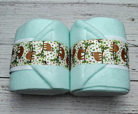 Pastel Seafoam with Sloth Trim Polos