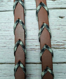 8-1/2 Foot Adjustable Leather Reins w/Ebony