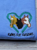 Reins for Rescues Embroidered T-Shirt