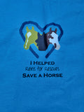 Turquoise Gildan Reins for Rescues Heavy Cotton T-Shirt - Large