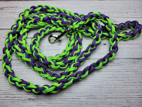 Lime Green & Acid Purple Dog Leash