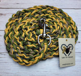 Goldenrod, Forest Green & Brown Lead Rope