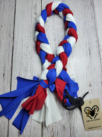 Red, White & Blue Braided Tail Bag by Cactus Tails