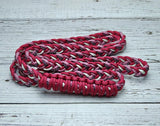 Fuchsia & Pink Diamonds with Black X Neck Rope