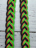Gold, Lime Green & Black Adjustable Riding Reins