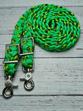 Mint Green & Gecko Adjustable Reins