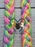Pastel Rainbow Ombre Adjustable Riding Reins