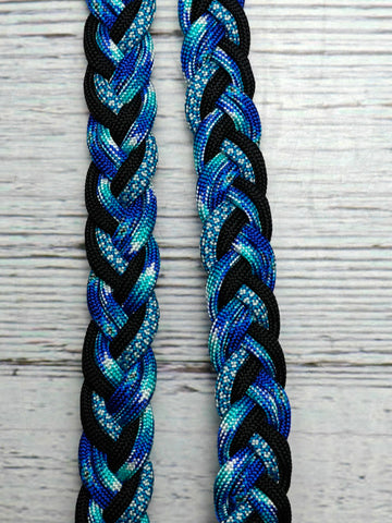 Icy Winter, Black & Silver Diamonds Basic Reins