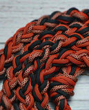Rust, Rust Diamonds with Black Lead Rope