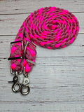 Hot Pink with Rose Pink X Adjustable Reins