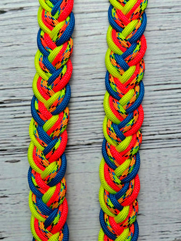 Virus, Blue, Orange & Yellow Adjustable Reins