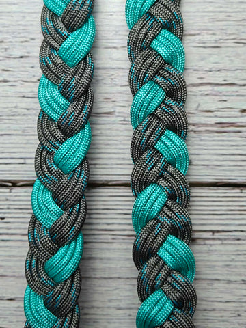 Frostbite, Turquoise & Gray Adjustable Reins