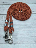 Rust with Black Diamonds Basic Reins
