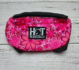 Pink Flower Power Saddle Pouch