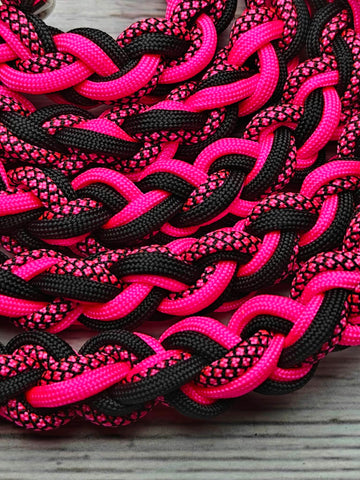 Hot Pink, Black & Diamonds Lead Rope