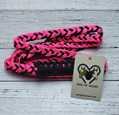 Hot Pink with X & Black Neck Rope