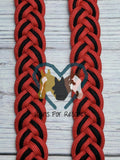 Red & Black Adjustable Riding Reins