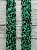 Green with Black Diamonds Adjustable Reins
