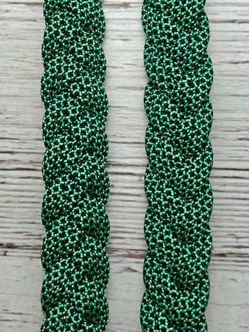 Green with Black Diamonds Adjustable Reins