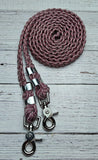 Burgundy with Rose Pink Accent Basic Reins